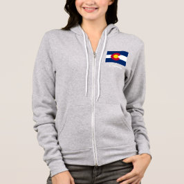 Sudadera Chaqueta de la bandera del estado de Colorado