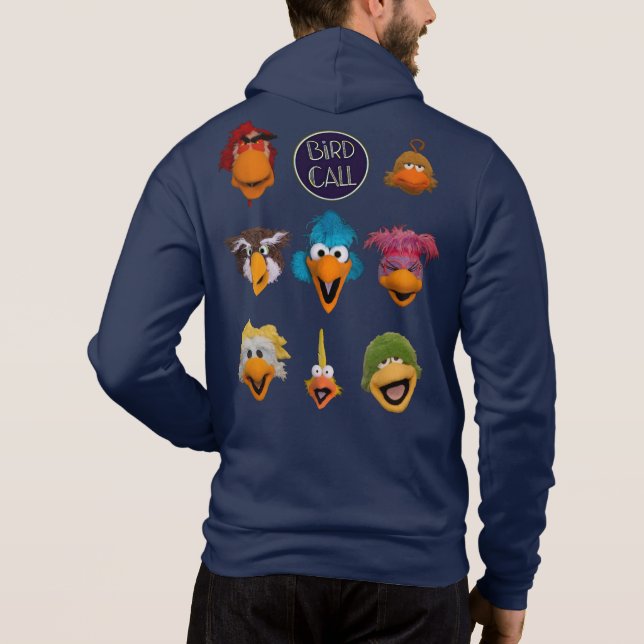 Sudadera Chaqueta de llamada de pájaro con fundición (Reverso)