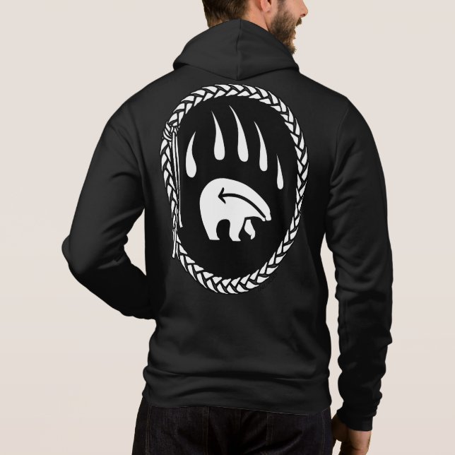 Sudadera Chaqueta de oso de la tribu de los hombres de la c (Reverso)