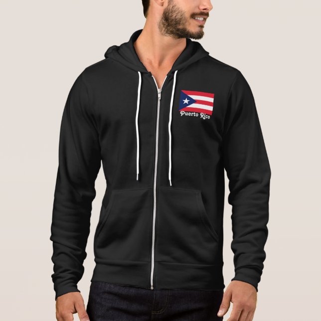 Sudadera Chaqueta del paño grueso y suave de Puerto Rico (Anverso)