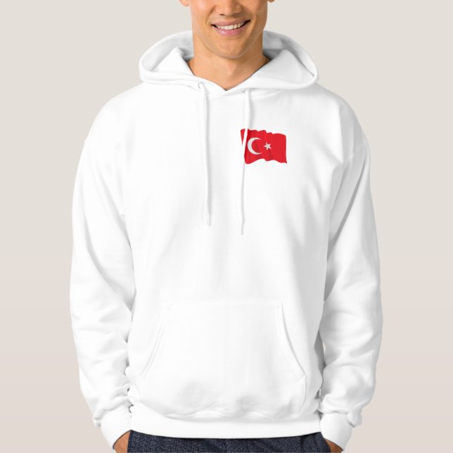 Sudadera Chaqueta para hombre de la bandera turca (Anverso)