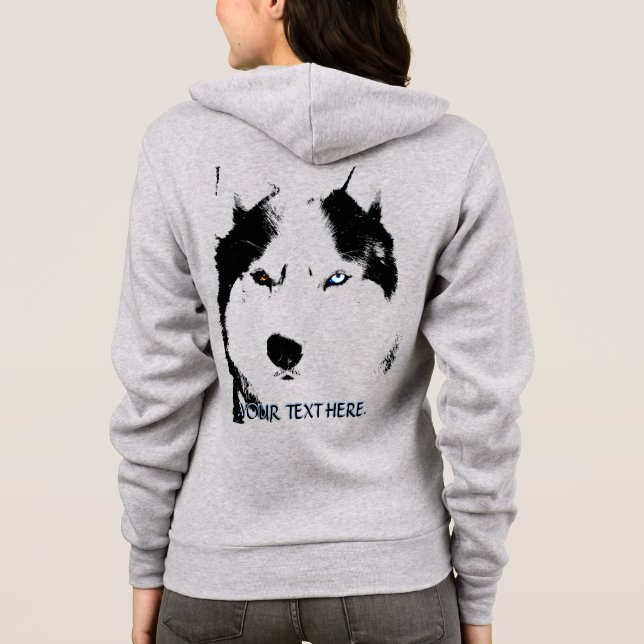 Sudadera Chaqueta personalizada para mujeres con perros esp (Reverso)