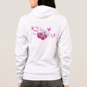 Sudadera Chaqueta rosada del funcionamiento del