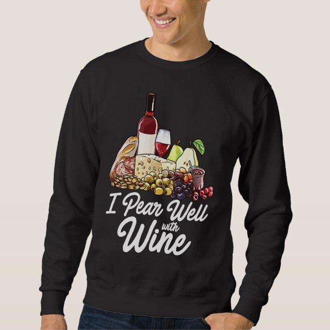 Sudadera Charcuterie Board   Foodie Wine Cheese Pairing Pun (Anverso)