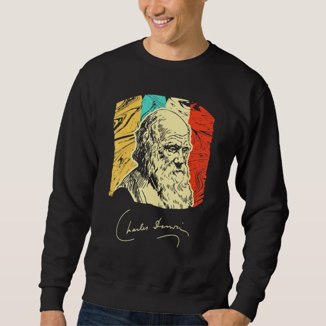 Sudadera Charles Darwin Naturalist Biólogo Retr (Anverso)