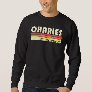 Sudadera Charles Surname Retro Vintage años 80 años 90 Cump