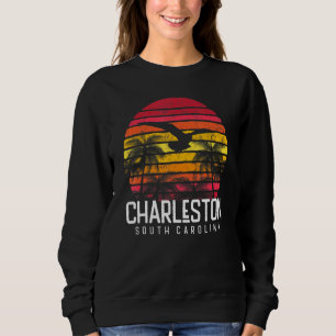 Sudadera Charleston Vintage Retro Beach Palm Tree Surf Swif