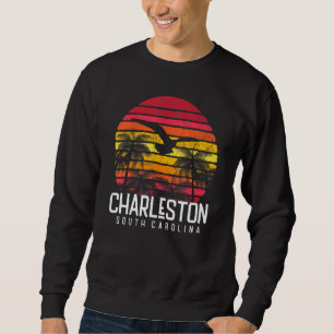 Sudadera Charleston Vintage Retro Beach Palm Tree Surf Swif