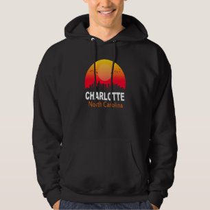 Sudadera Charlotte Carolina del Norte Vintage Retro Ciudad