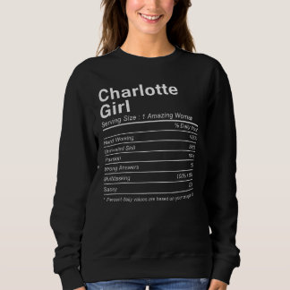 Sudadera CHARLOTTE GIRL NC NORTH CAROLINA Nutrition Facts  