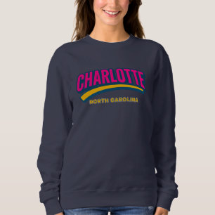Sudadera Charlotte North Carolina Bold City Design - Retro