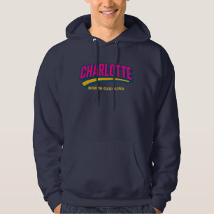 Sudadera Charlotte North Carolina Bold City Design - Retro