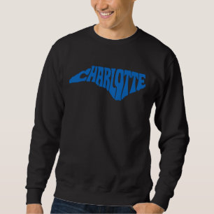 Sudadera Charlotte North Carolina Retro State Shape Design