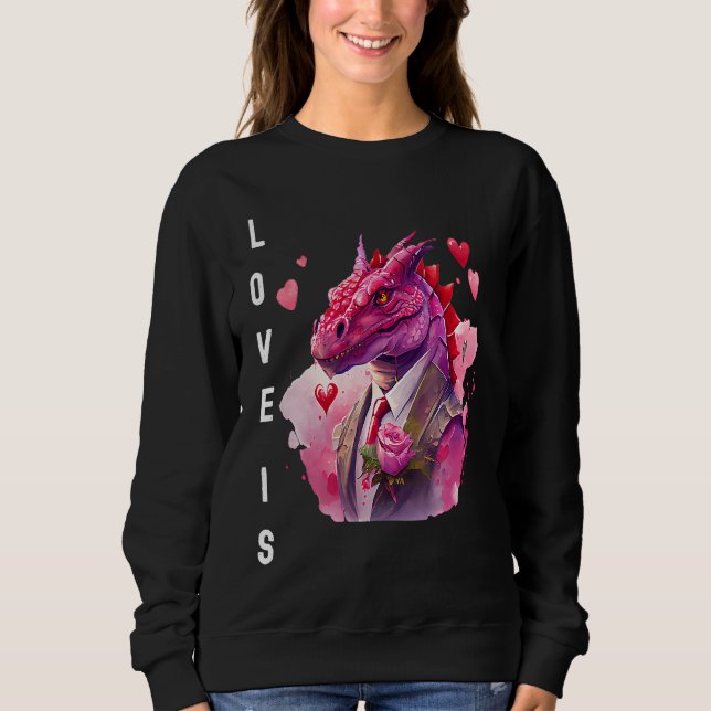 Sudadera Charming Love is With Heart Animal Valentine's day (Anverso)
