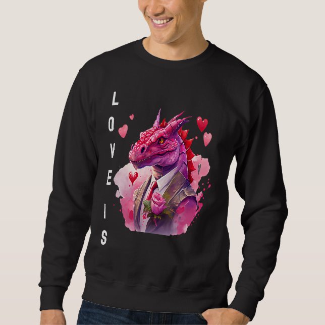 Sudadera Charming Love is With Heart Animal Valentine's day (Anverso)