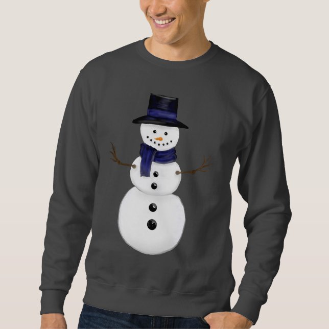 Sudadera Charming Snowman Men's Dark Grey Sweatshirt (Anverso)