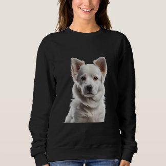Sudadera Charming White Shepherd Puppy Portrait