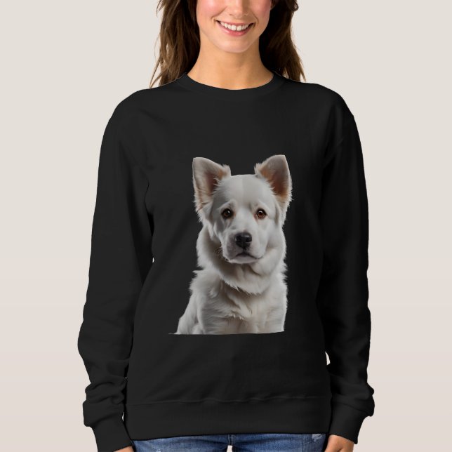 Sudadera Charming White Shepherd Puppy Portrait (Anverso)