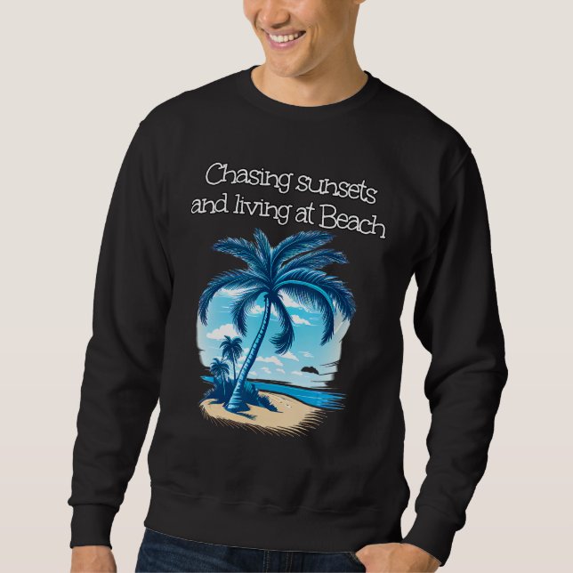 Sudadera Chasing sunset under Palm Trees and close to Sea (Anverso)