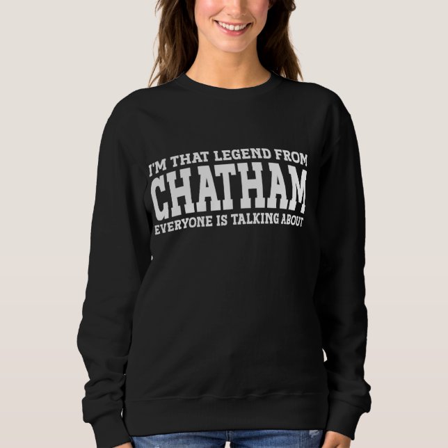 Sudadera Chatham Hometown IL Illinois Hogar Roots Funny Cit (Anverso)
