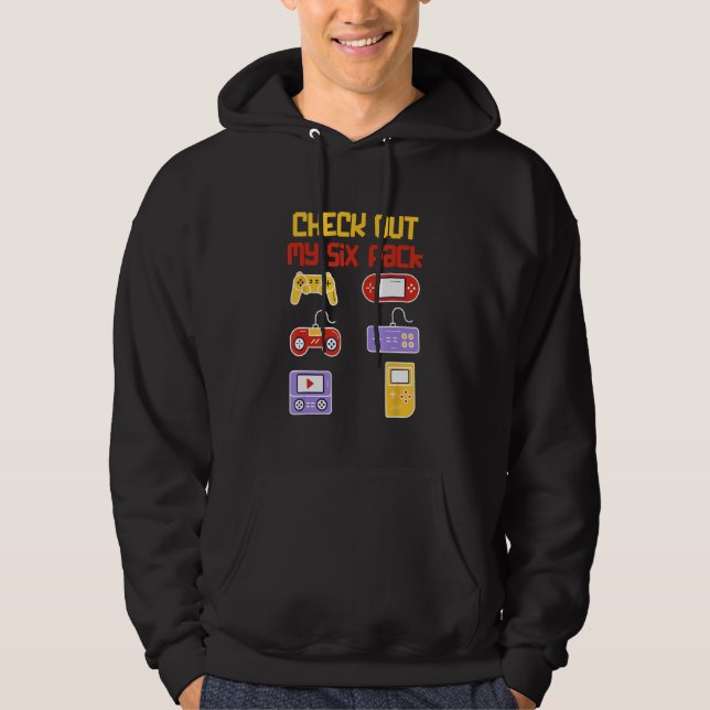 Sudadera Check Out My Six Pack  Pixel Video Game for Gamers (Anverso)