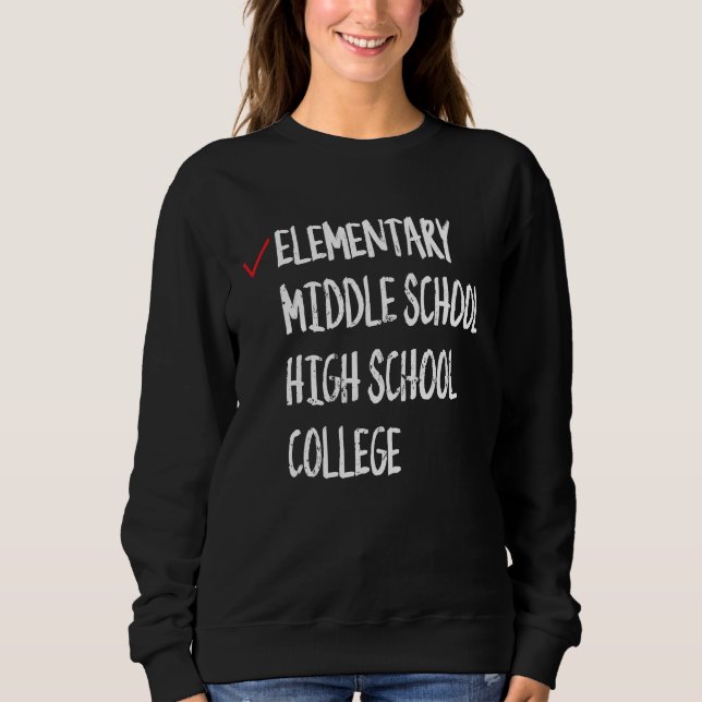 Sudadera Checkmark 2023 Elementary Graduation 6th Grade Gra (Anverso)