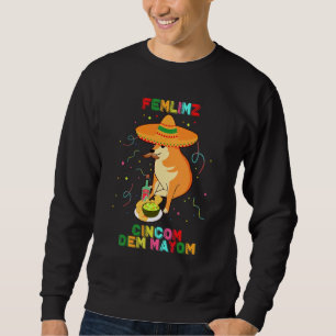 Sudadera Cheems Cinco De Mayo Meme Fiesta mexicana Shiba In