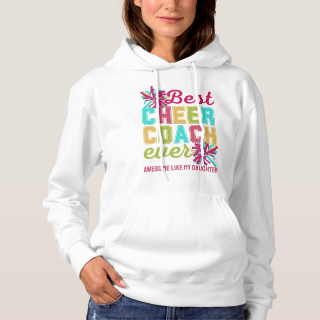 Sudadera CHEER COACH Increíble, como mi hija Personalizado  (Anverso)