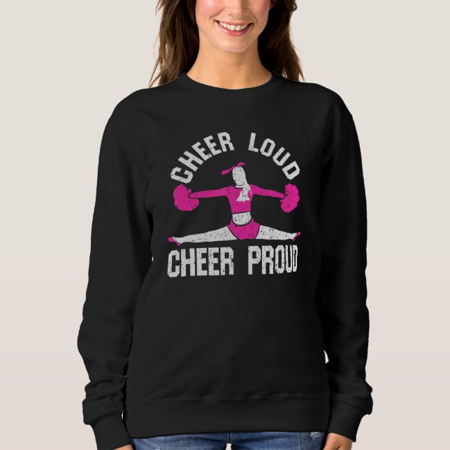 Sudadera Cheer en voz alta: Orgulloso entrenador de animado (Anverso)