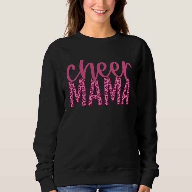 Sudadera Cheer Mama  Pink Leopard Print (Anverso)