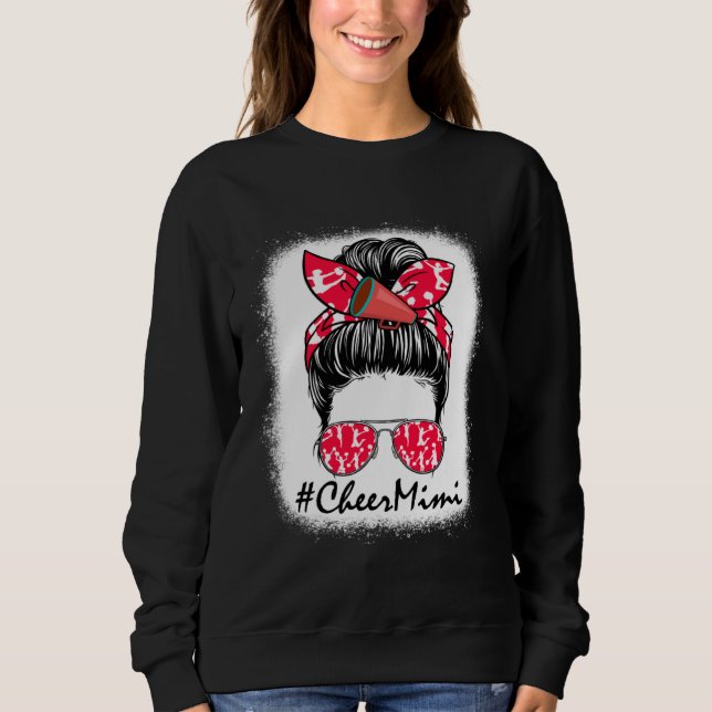 Sudadera Cheer Mimi Life Messy Bun Cheerleader Mothers Day  (Anverso)