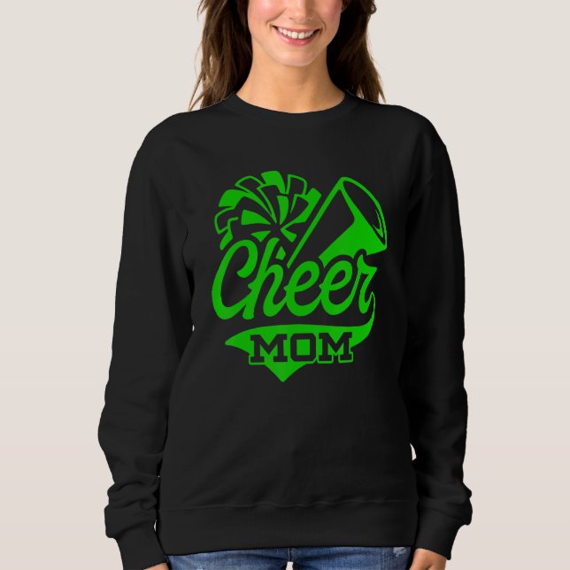 Sudadera Cheer Mom Biggest Fan Leopard Print Black And Gree (Anverso)