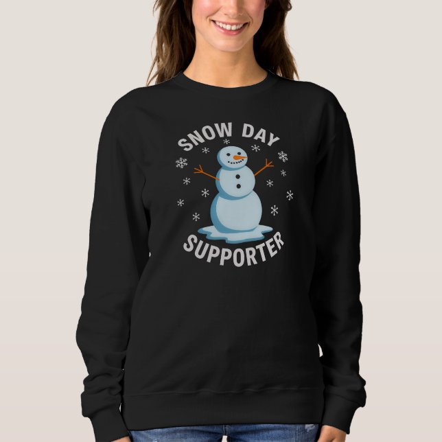 Sudadera Cheerful Snow Day Supporter SnowmanT-Shirt (Anverso)