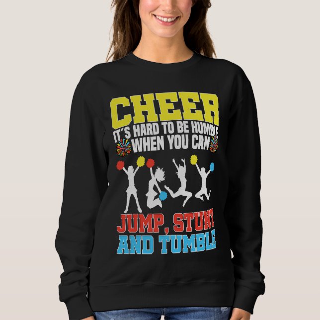 Sudadera Cheerleader Cheerleading  Cheer It´s hard to be Hu (Anverso)