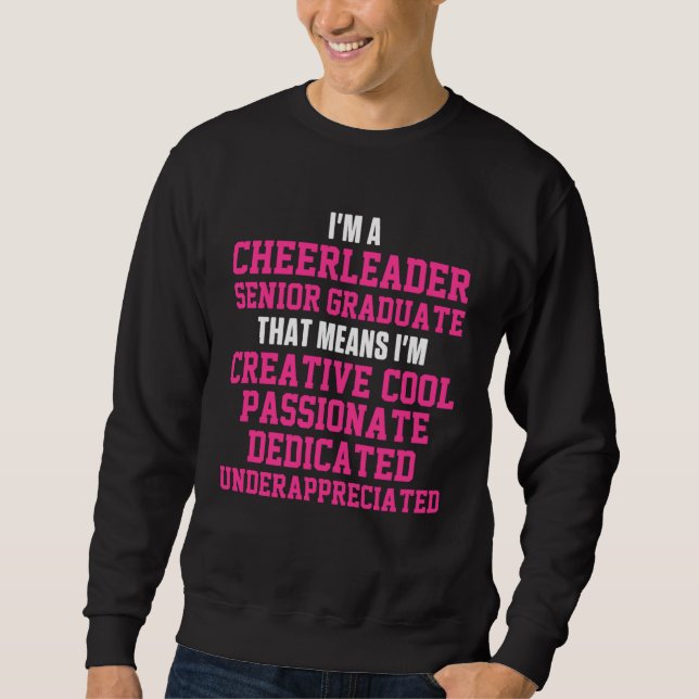 Sudadera Cheerleader Cheerleading Cheering Senior Graduatio (Anverso)