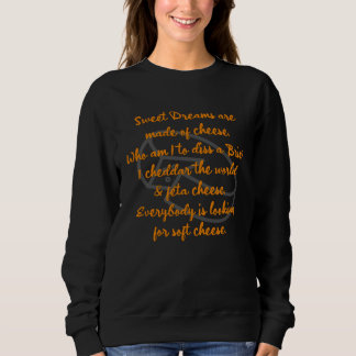 Sudadera Cheese Dreams are made of I heart cheese  foodie P