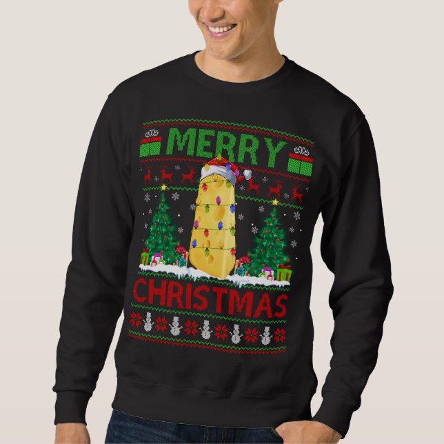Sudadera Cheese Lover Xmas Tree Feo Santa Cheese Navidades (Anverso)