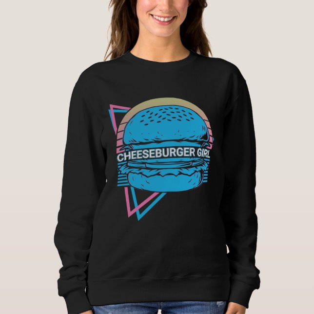 Sudadera Cheeseburger Girl  Burger Retro (Anverso)