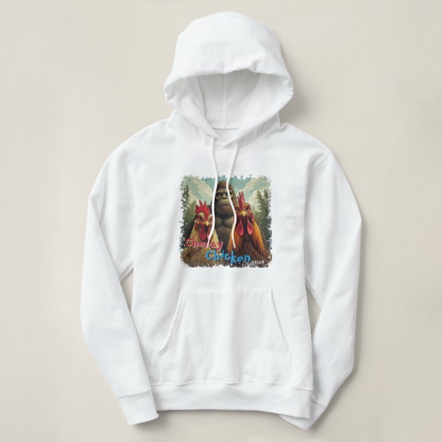 Sudadera "Cheesy Chicken Selfies" Bigfoot Photo Op (Diseño del anverso)