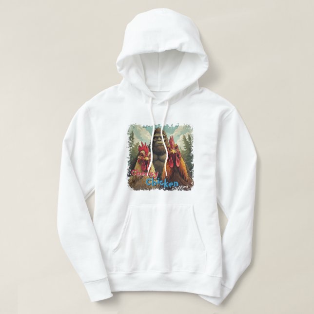 Sudadera "Cheesy Chicken Selfies" Bigfoot Photo Op  (Diseño del anverso)