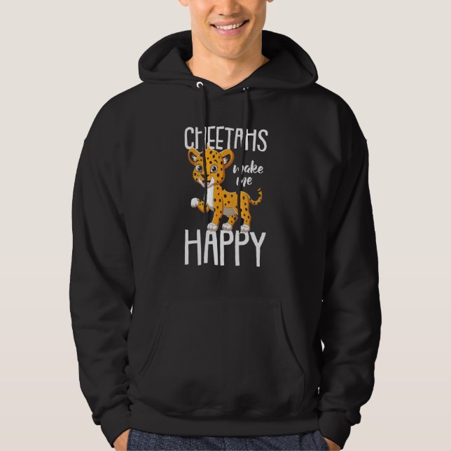 Sudadera Cheetah Funny Cheetahs Me Hacen Niños Felices (Anverso)