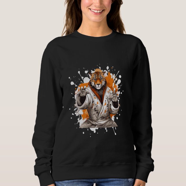 Sudadera Cheetah Karate Animal Fighter Judo (Anverso)