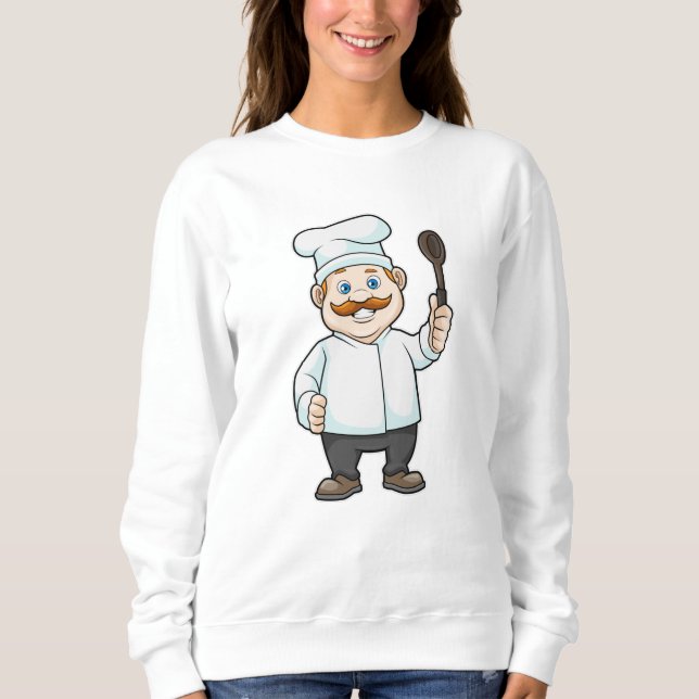 Sudadera Chef con cuchara de gorra y sopa del chef (Anverso)