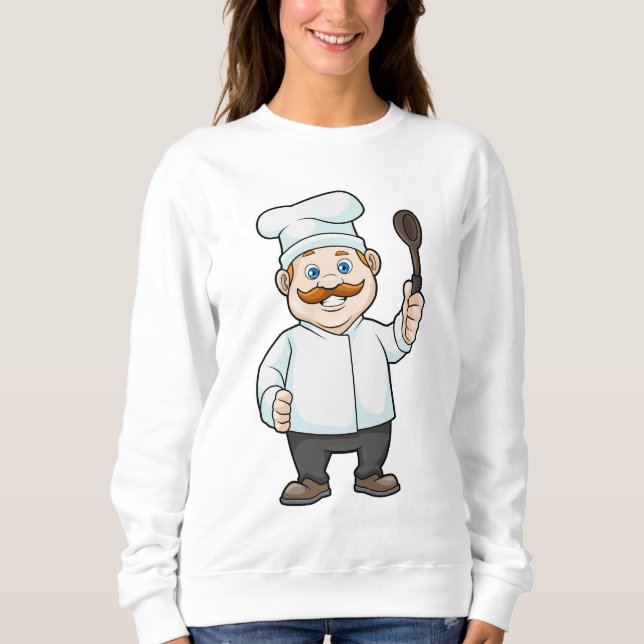 Sudadera Chef con cuchara de gorra y sopa del chef (Anverso)