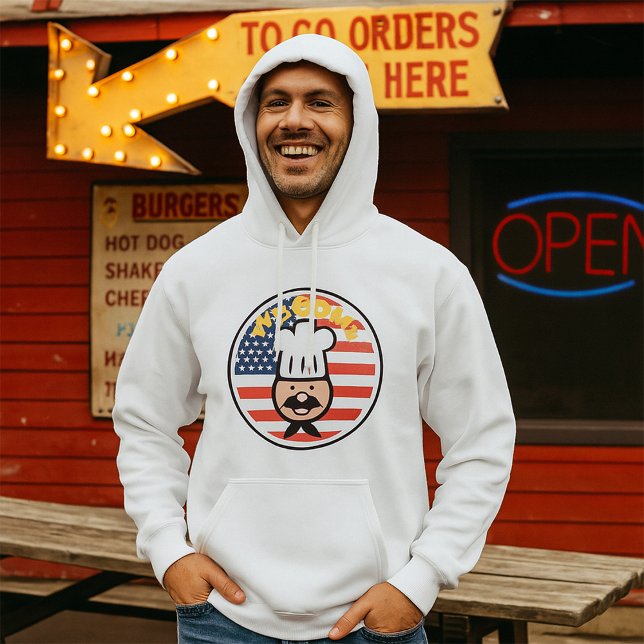 Sudadera Chef De Bienvenida Con Bandera Americana (Subido por el creador)
