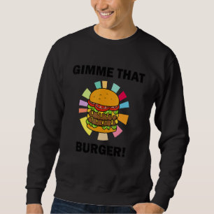 Sudadera Chef de Hamburguesa Cita Irónica Dame Esa Hamburgu