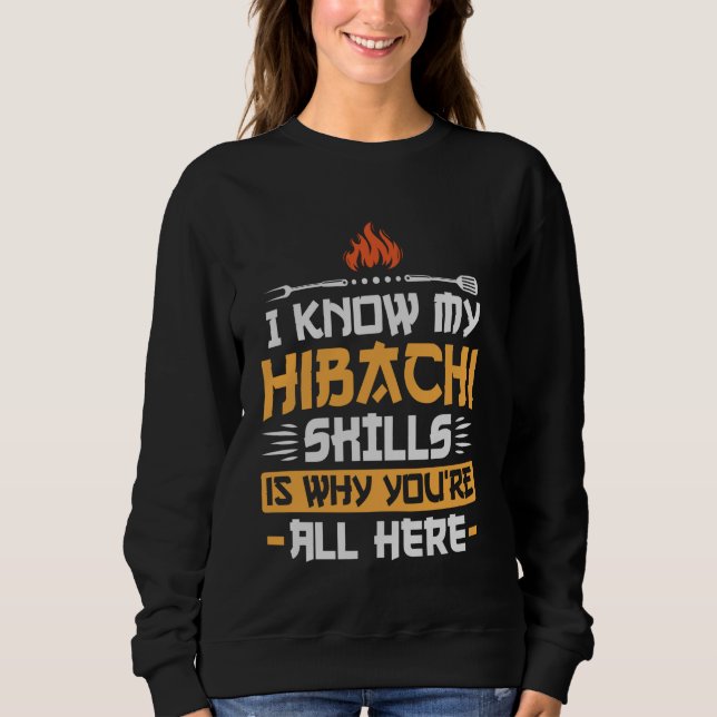 Sudadera Chef de Hibachi Parrillada a la Parrilla Maestro (Anverso)