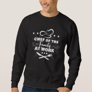 Sudadera Chef De La Familia En El Trabajo Cocinando