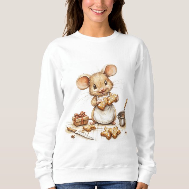 Sudadera Chef de ratón de Navidades hábiles (Anverso)
