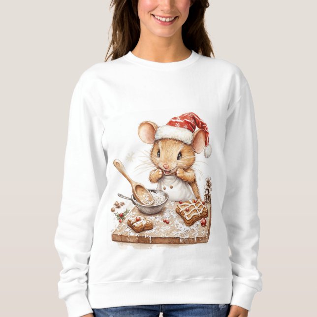 Sudadera Chef de ratón de Navidades hábiles (Anverso)